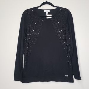 Calvin Klein embellished crew neck sweater